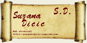 Suzana Dičić vizit kartica
